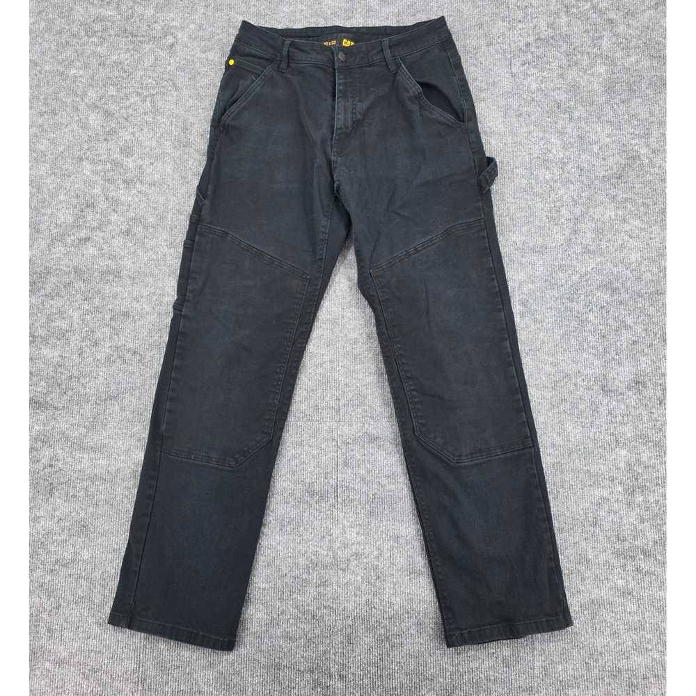 CAT Caterpillar Mens Black Double Knee Carpenter Work Pants 32x30.5 Utility